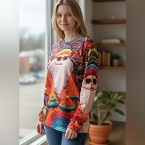 Colorful Santa Claus Sweater * UGLY CHRISTMAS SWEATER WINNER! *